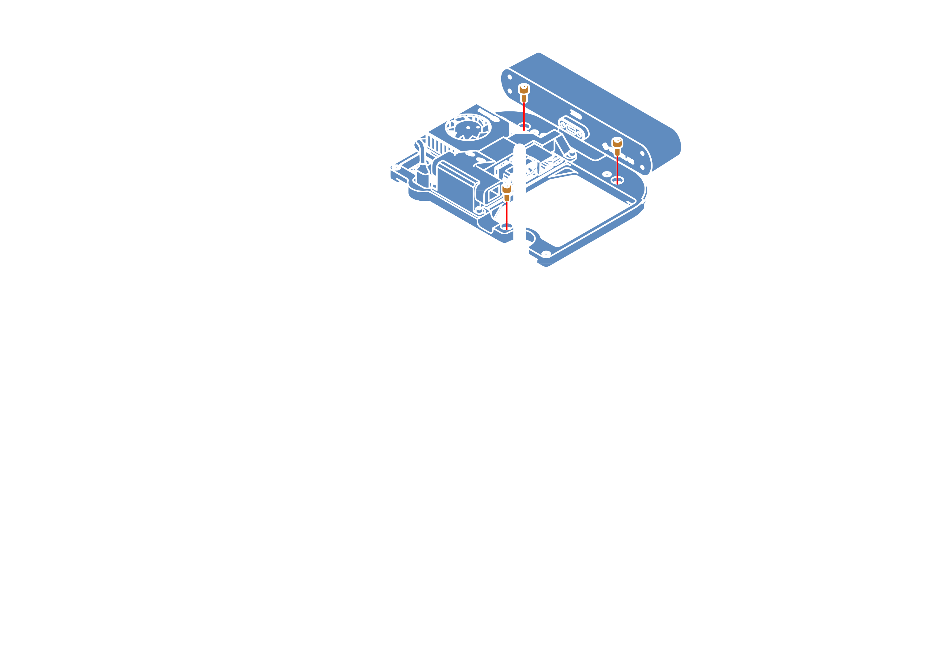 Mounting the fully assembled Vision Pack onto the Leo Rover